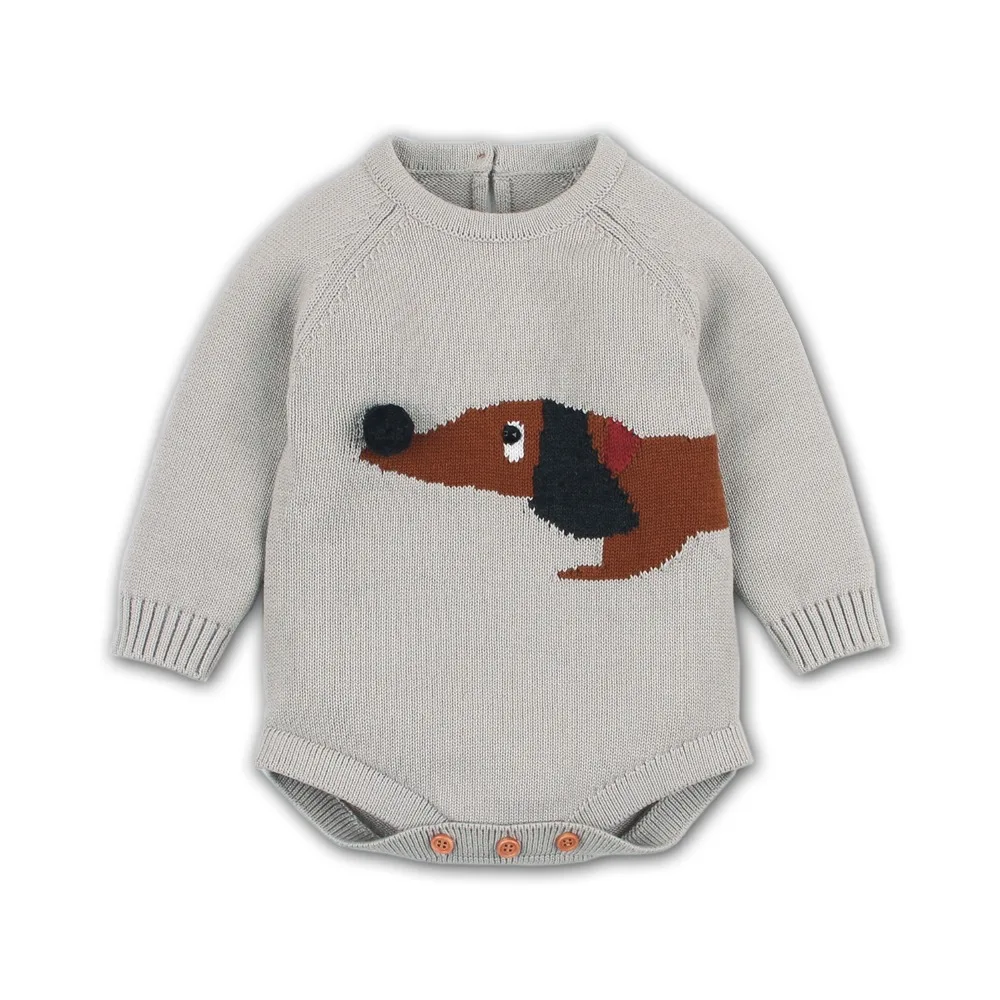 

Fashion Spring Newborn Infant Bodysuit Tops Casual Long Sleeve Boy Girl Onesie Costumes Adorable Cartoon Knitted Children Outfit