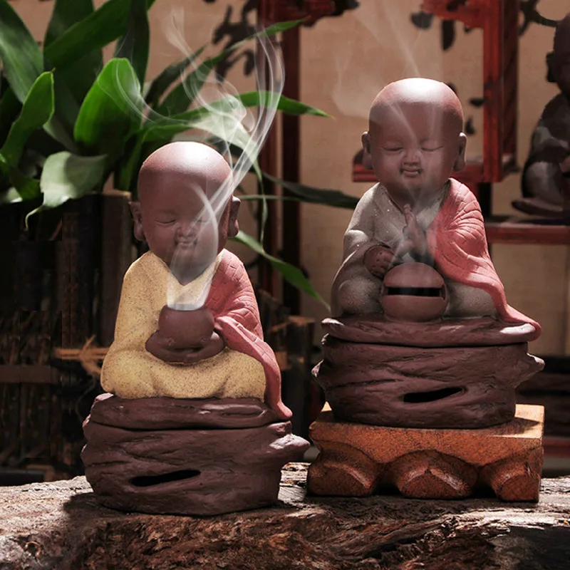 Drop Shipping Small Sand Monk Chanting Incense burners Ceramic