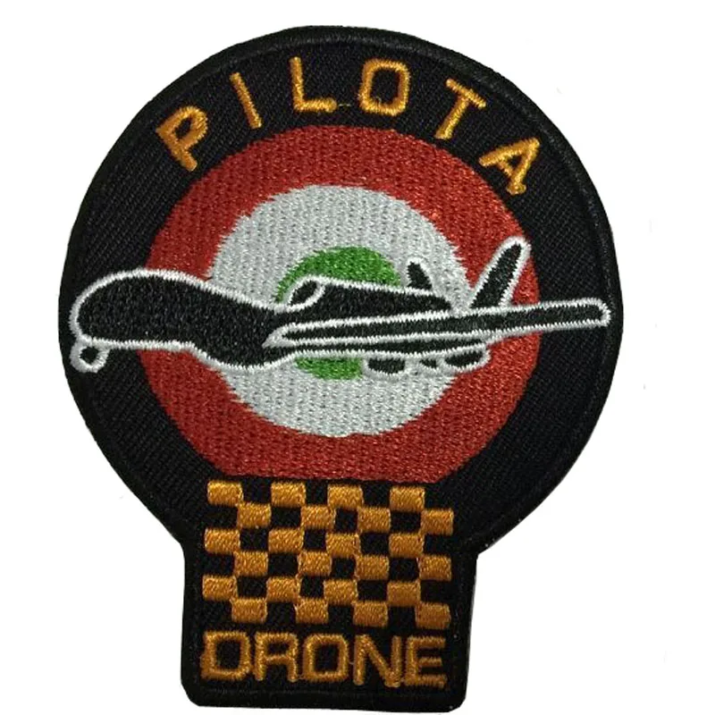 

6*8CM Pilota Drone Badges Patch Embroidered Applique Sewing Label Patches Clothes Stickers Apparel Ornament