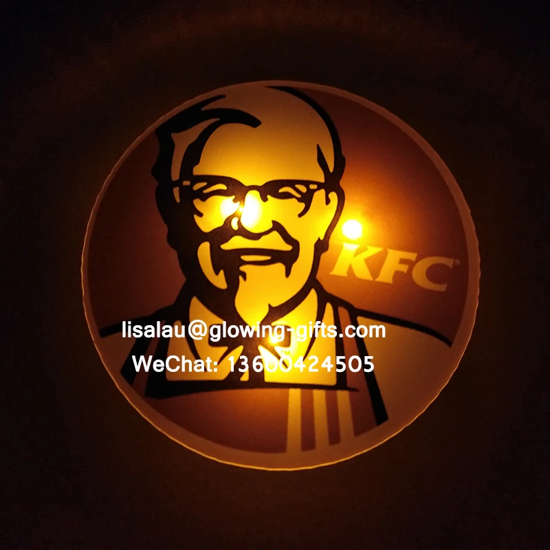 SL заказной KFC светодиодный мигающий acrlyic значок с мигающим светодиодом рекламные