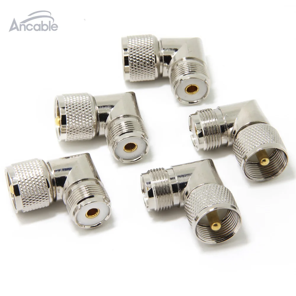 USA-CA RG58 UHF Male Angle to PL259 UHF MALE Coaxial RF Pigtail Cable