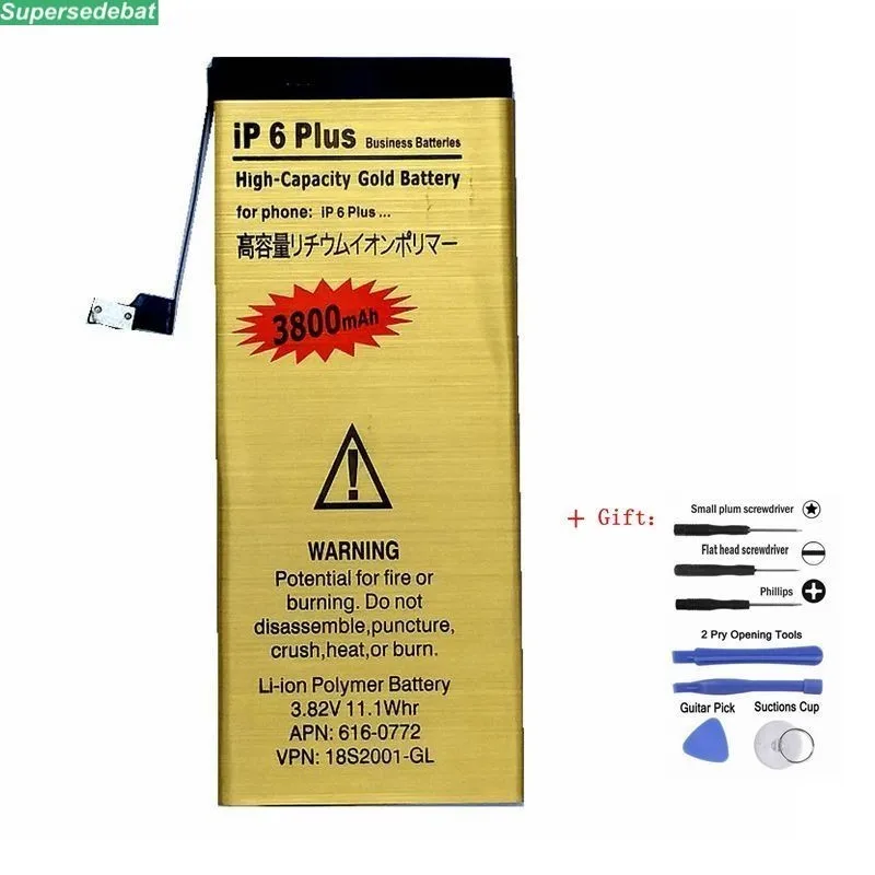 supersedebat Battery for iPhone 6 plus Phone Battery Replace Bateria Accumulator With Machine Tools