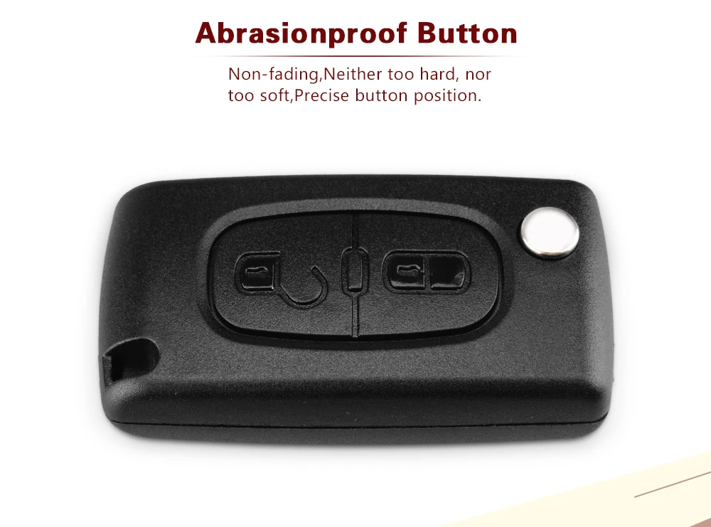 KEYYOU 2 przyciski Flip składany klucz Case puste powłoki dla Peugeot 107 207 307 307S 308 407 607 2BT -