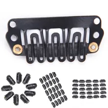 40 шт./лот, заколки для парика, 28 мм, заколки для наращивания волос, в форме проволоки, волнистый парик, 6 зубов, заколки для парика, аксессуары для прически, инструменты