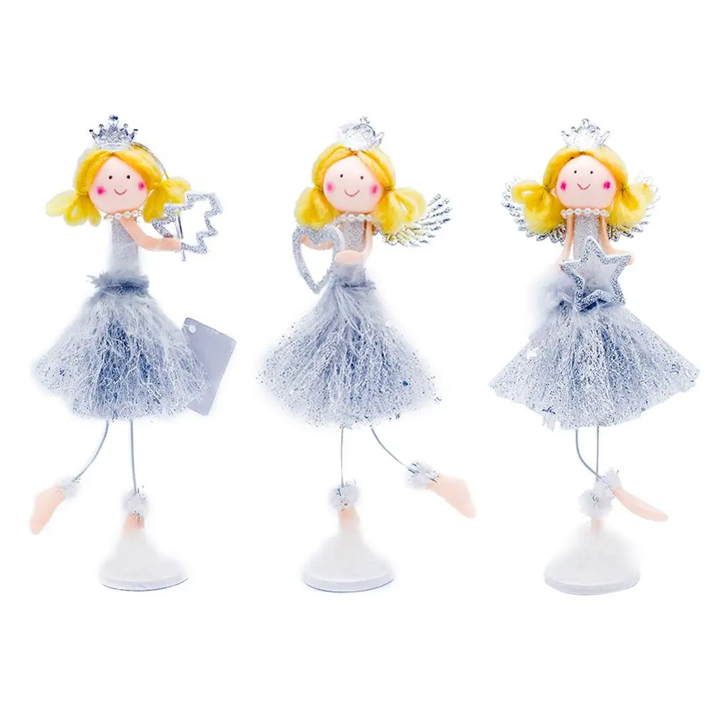 

1Pc Christmas Golden Hair Girl Angel Xmas Tree Topper Innovative Christmas Blonde Angel Doll Decoration for Girl Gifts