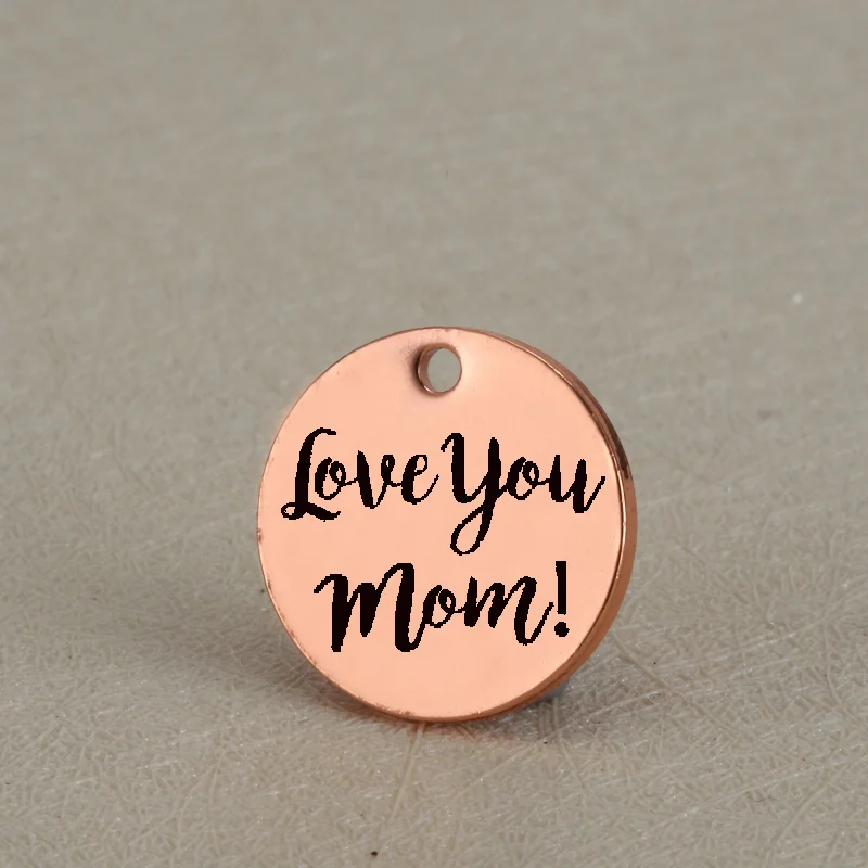 Модная Очаровательная мама из нержавеющей стали с надписью Love You Mom! Подвески DIY