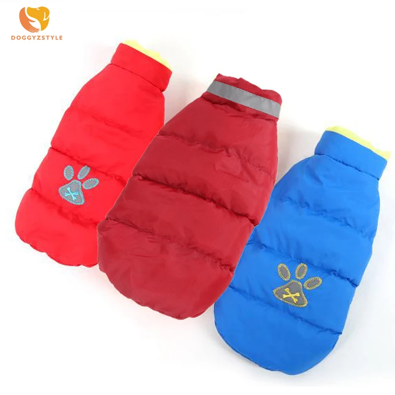 Winter Warm Pet Dog Vest Jacket Waterproof Down Polyester Puppy Doggie Clothing Pets Costumes