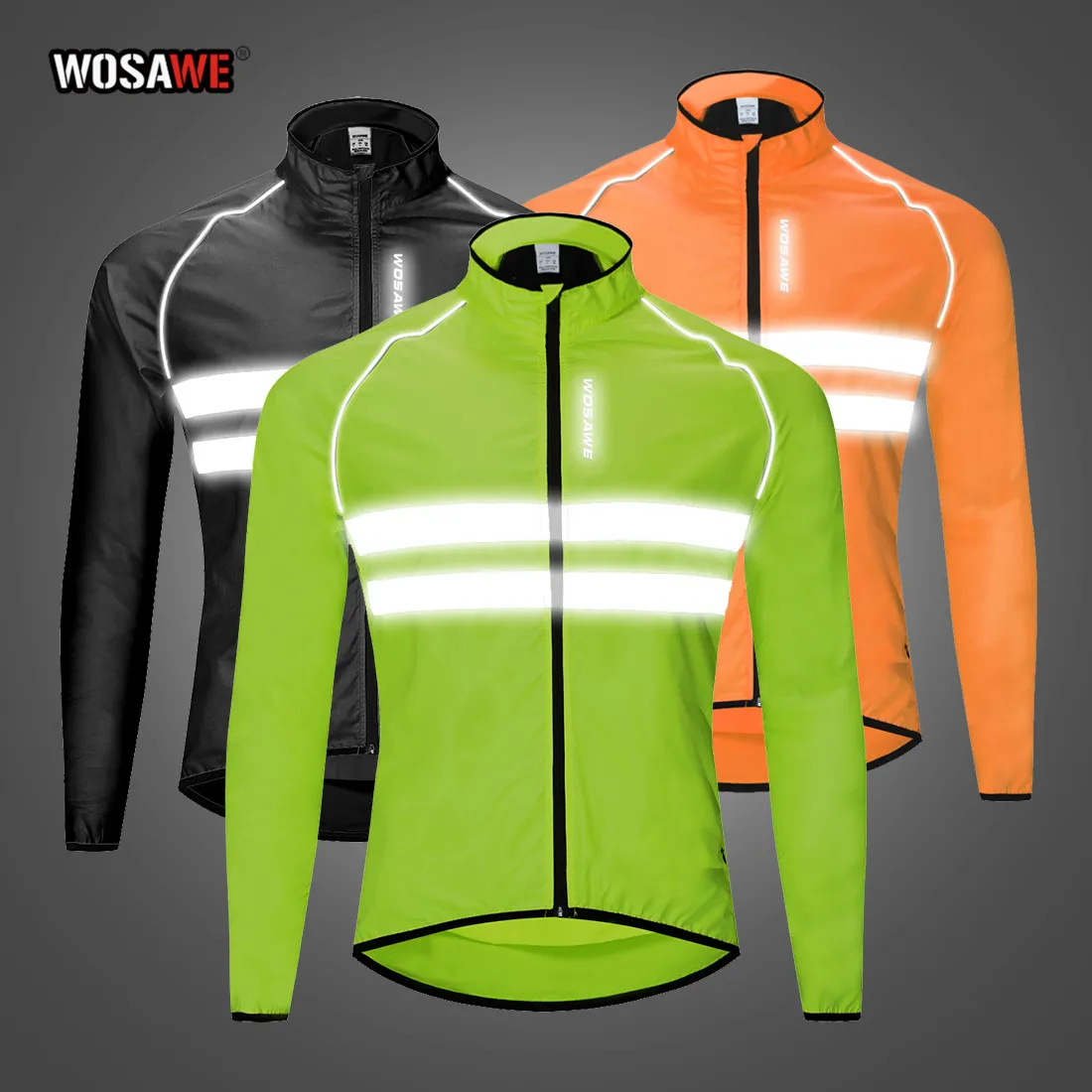 Фото WOSAWE Ultralight Reflective Safety Jacket Choths Windproof Water Repellent Safe Motorcycle Motobike Cycling Sport Clothes  Автомобили | Сигнальная одежда (33015623808)