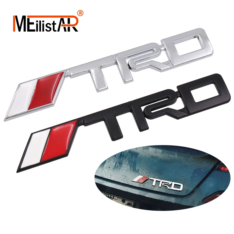 Car styling Black Silver 3D Car TRD Logo Emblem Badge Sticker Metal Decal For Toyota Camry Corolla Yaris Car accessories Car styling Black Silver 3D Car TRD Logo Emblem Badge Sticker Metal Decal For Toyota Camry Corolla Yaris Car accessories