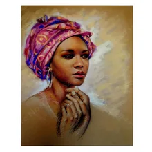 Полный, значок алмазной вышивки, 5D, сделай сам, на заказ, алмазная живопись, африканские женщины, вышивка крестом, 5d алмаз, мозаика, узор, искусство стены B420