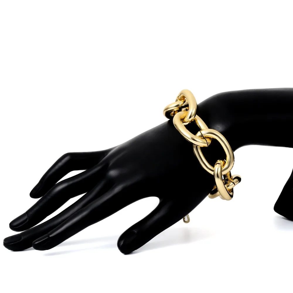 Новое ожерелье-чокер в стиле панк преувеличенное винтажное Золотое серебряное геометрическое ожерелье из сплава s для женщин хип-хоп ювелирные изделия Прямая