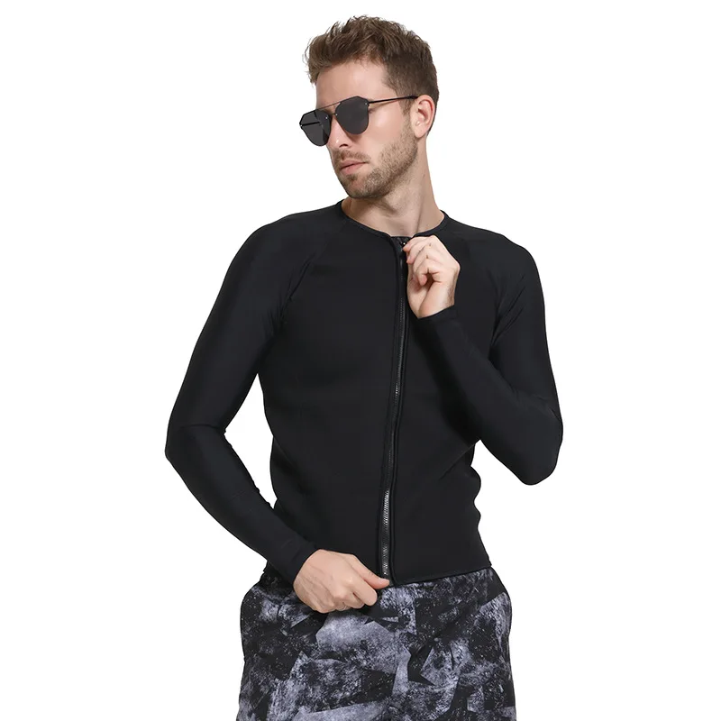 SBART 3MM Men neoprene Scuba Snorkeling Jacket Long Sleeves Male Diving Suits Man Wetsuits Surfing Tops wetsuit skins