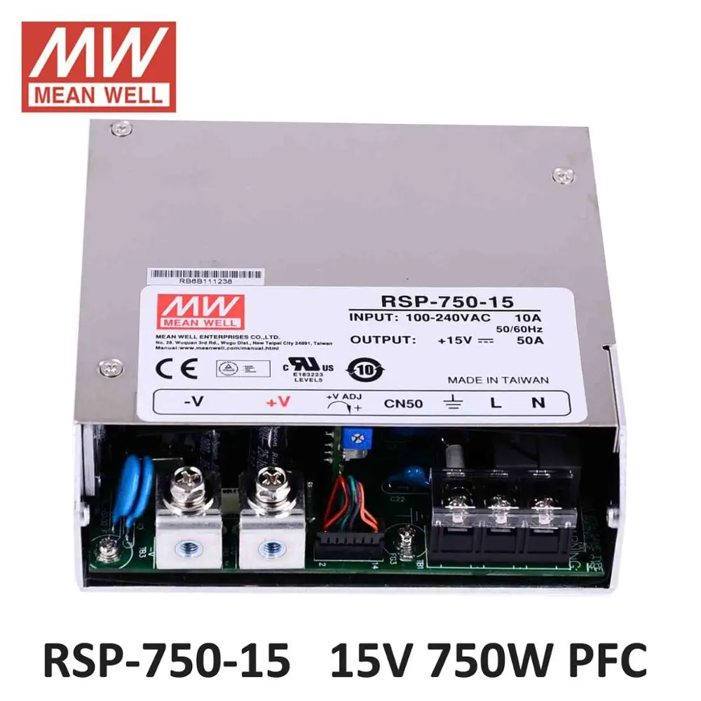 Meanwell RSP 750W PFC лабораторный блок питания 5 В/12/27 V 750 W импульсный источник драйвера