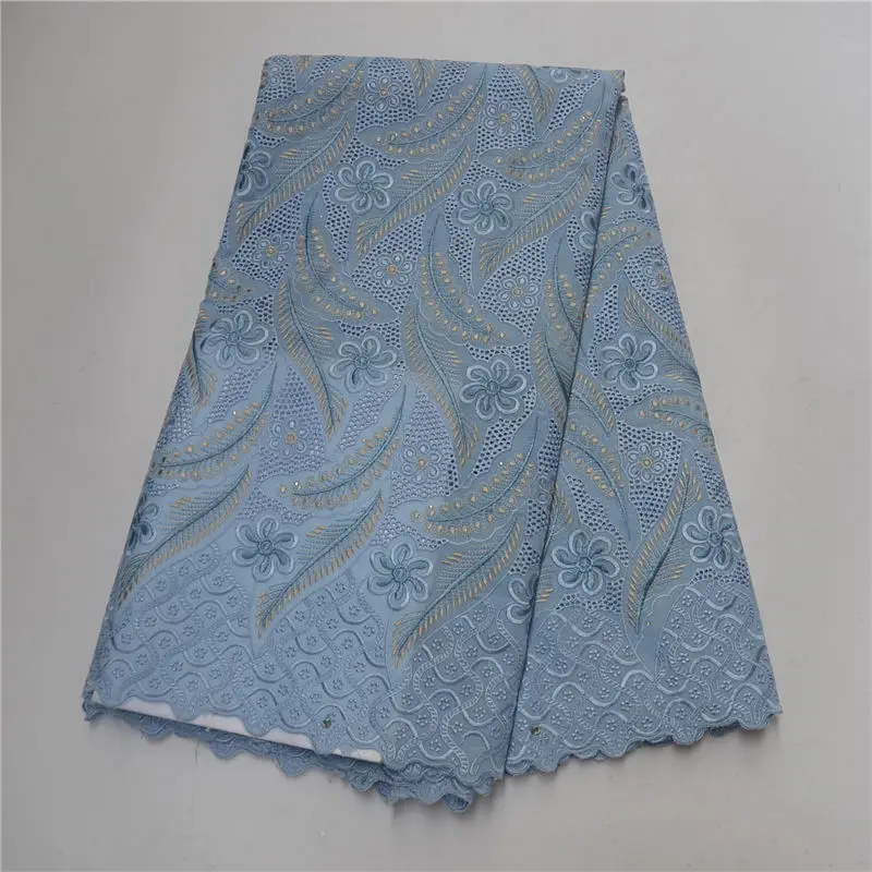 

African Swiss Polish Cotton Lace, 2018 Free Shipping 5yards/Lot, 100%Cotton African Embroidery Lace For Men 30