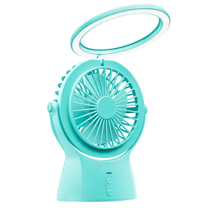

Portable Usb Fan With Led Light 3 Speed Adjustable Cooler Mini Fan Handy Small Desk Lamp Desktop Usb Cooling Fan For Child