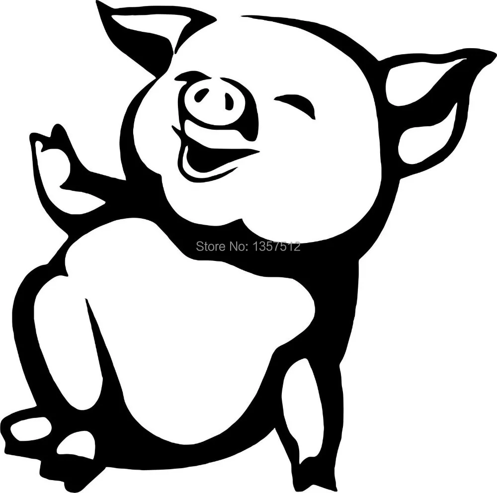 PIG Vinyl Decal Sticker Car Window Wall Bumper Sow Swine Farm Animal Funny Pet 