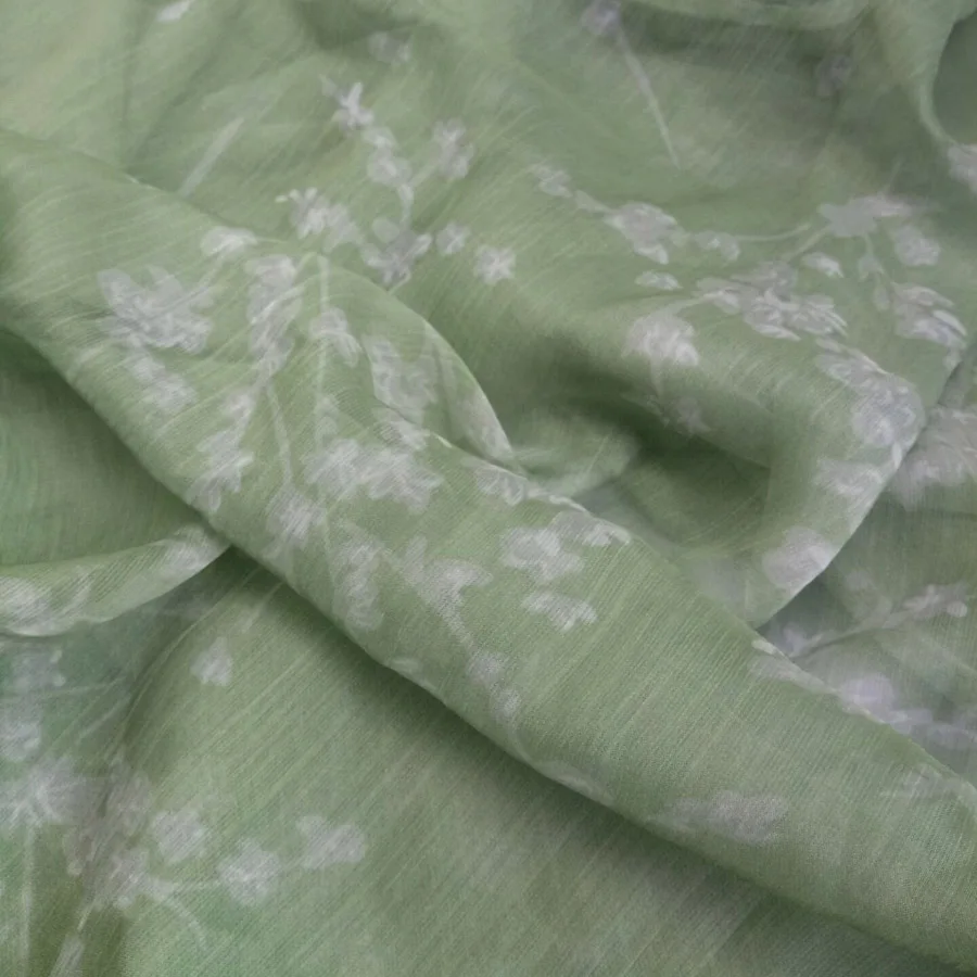 

Crepe Dress Chiffon Digital Print Silk Fabric Breathable Summer Fabric Light Soft DIY Wedding Dress Fabric 1 Meter