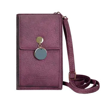 

small bag Women Wallet Cross-body Bag Leather Purse Coin Cell Phone Mini Pouch Card Holder Shoulder Wallet Bag Adjustable Strap