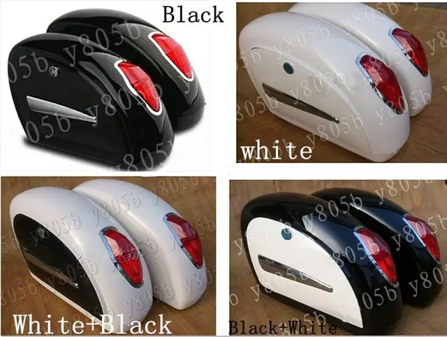 Touring Cruiser Hard Saddlebags Trunk Lights Luggage W Mounting For
