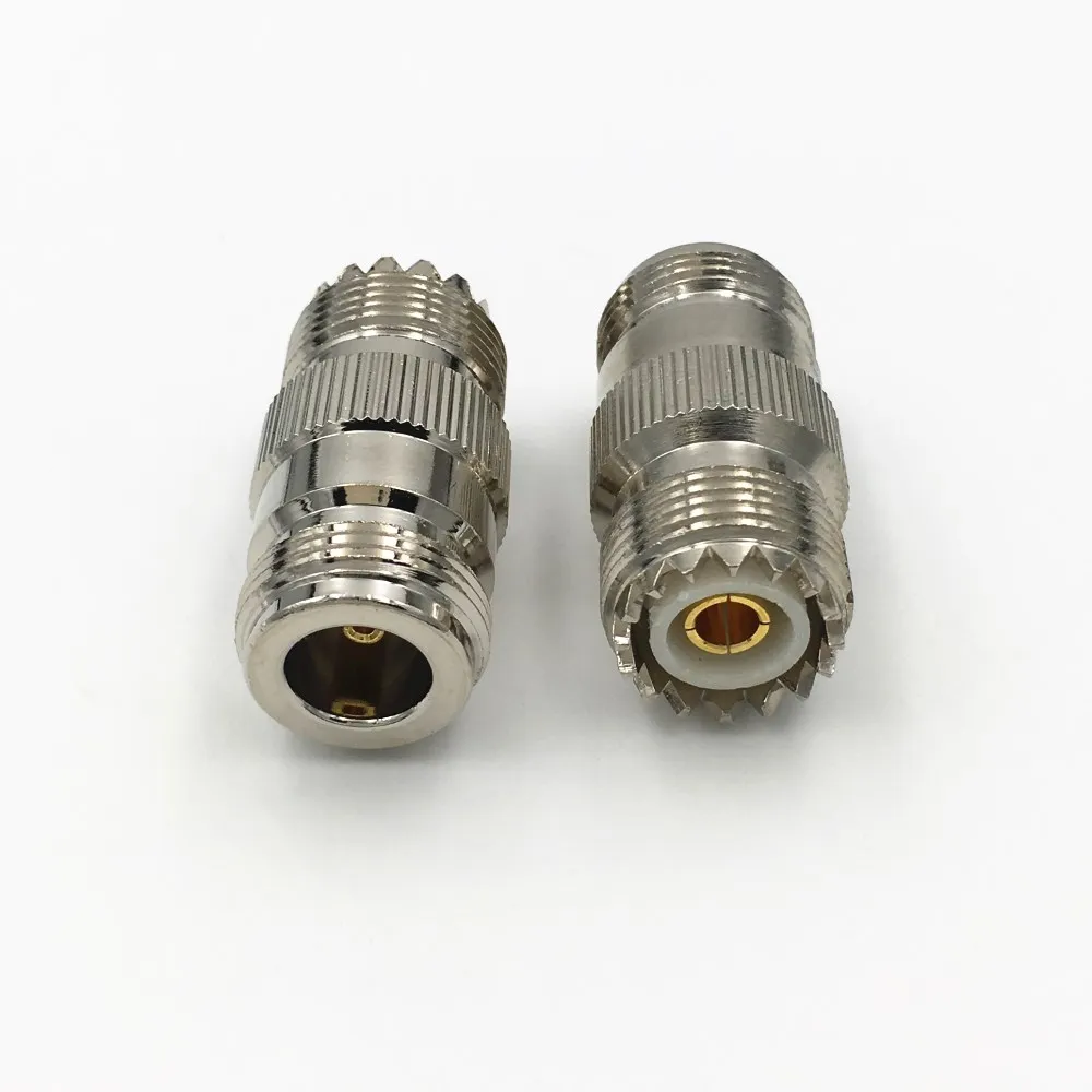 100 шт латунный UHF SO239 PL259 штекер к N Тип гнездовой F/F RF коаксиальный Прямой разъем