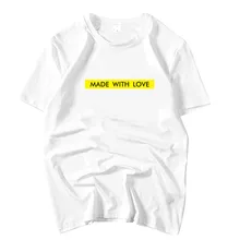 Новое поступление kpop Мио i. o. Я somi же Сделано с любовью печати летняя футболка для мужчин и женщин Круглая горловина с коротким рукавом Свободные Футболка