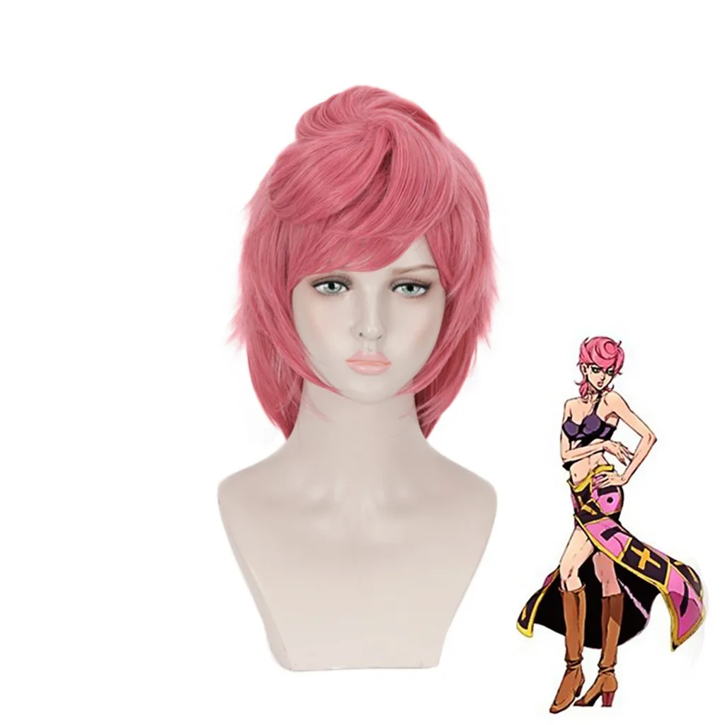 Trish Una JoJo no Kimyo na Boken: VENTO AUREO Goldenwind Необычные Приключения косплей парик Аниме