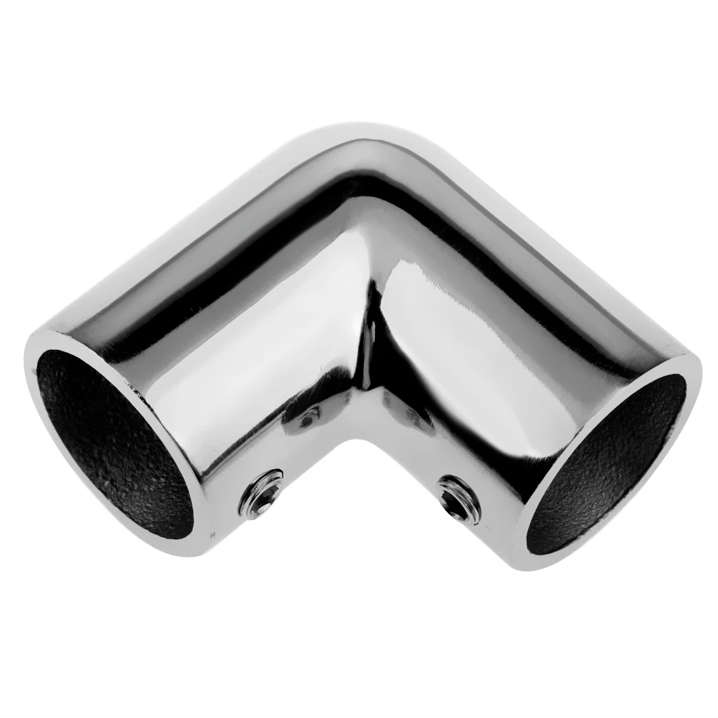 316 Stainless Steel Boat Hand Rail Fitting 90 Degree Elbow Tube Mount Maximum Corrosion Resistance Durability