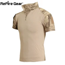 Refire gear летняя камуфляжная армейская боевая рубашка мужская Военная тактическая рубашка поло США страйкбольная камуфляжная рубашка поло с коротким рукавом