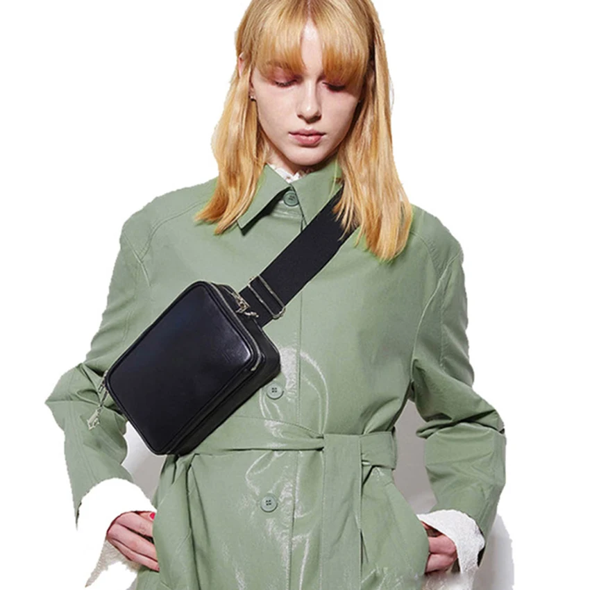 

Casual Pu Waist Bag Women Fanny Packs Fashion Solid Pillow Lady Waist Packs Chest Bags Famale Chic Waist Pouch Bolsa For Black