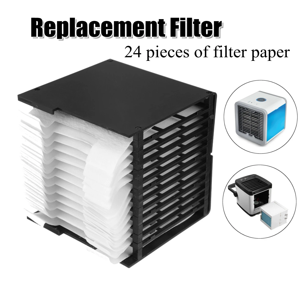 Personal mini Space Cooler Portable Air Conditioner Replacement Filter 24PCS UK Personal mini Space Cooler Portable Air Conditioner Replacement Filter 24PCS UK