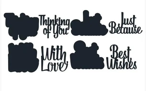 

Greeting Words Border Frame 110*90mm Metal Cutting Dies Scrapbooking Album DIY Card Craft Embossing Die Cuts New 2019 Arrival