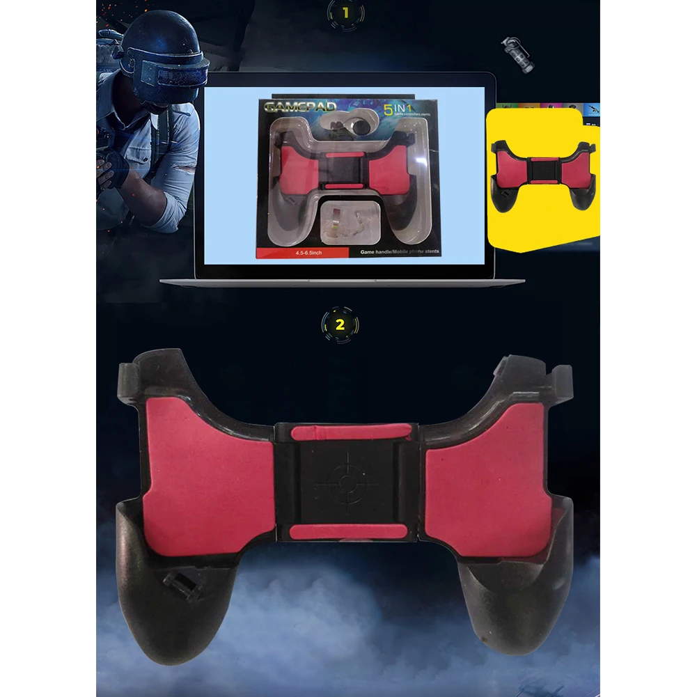 

5 In 1 Foldable Gamepad Portable Gift Fire Shooter Button Trigger Mobile Phone Joystick For Android Game Controller For PUBG