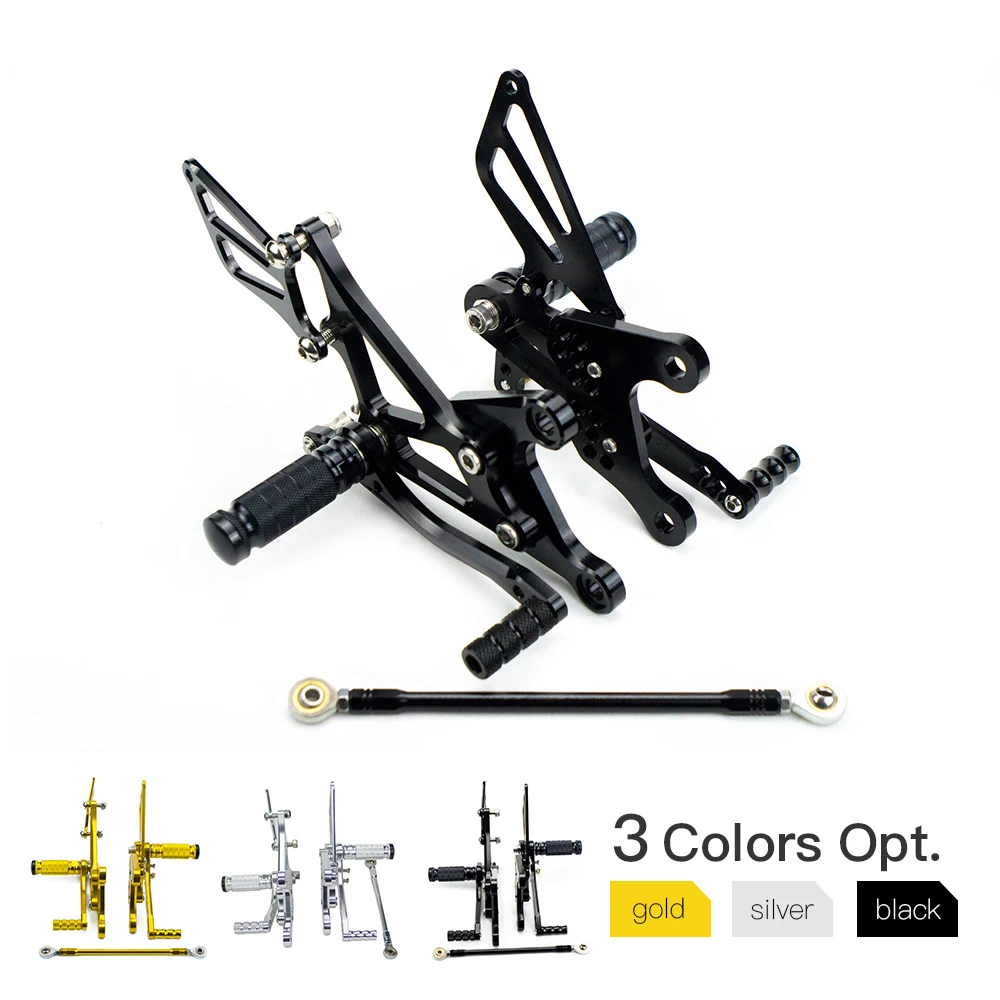 

Aluminum Adjustable Rearset Footpeg Rear Sets Foot Peg Rests For Kawasaki Ninja ZX6R ZX 6R ZX636 ZX6RR ZX600 2005 2006 2007 2008