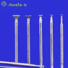 50pcs diamond mounted point dremel rotary tool wheel mounting head dia 6mm Shank dia 2.35mm shapes type C TZ4910