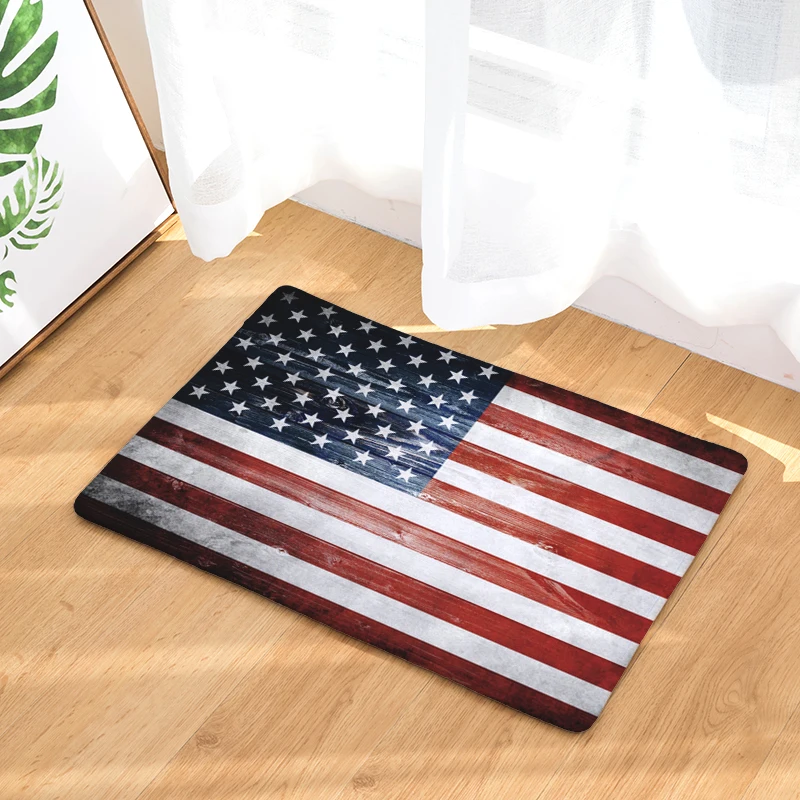 

Retro Flag Pattern Modern Washable Rectangular Mats Entrance Doormats Kitchen Carpet 40*60cm 50*80cm Bath Mat