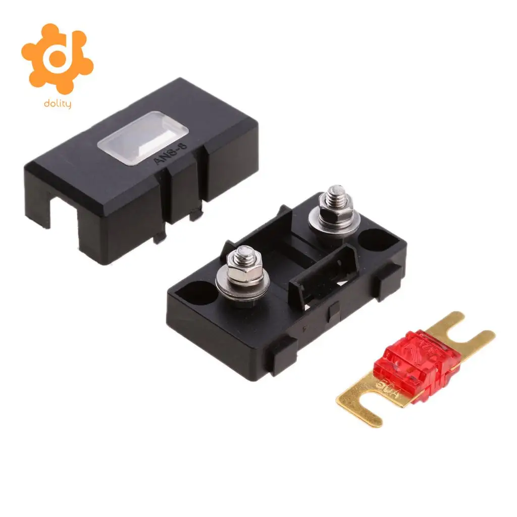 

ANS Bolt Fork Fuse Holder Fusebox Block With Cover 32V 50A Fuse