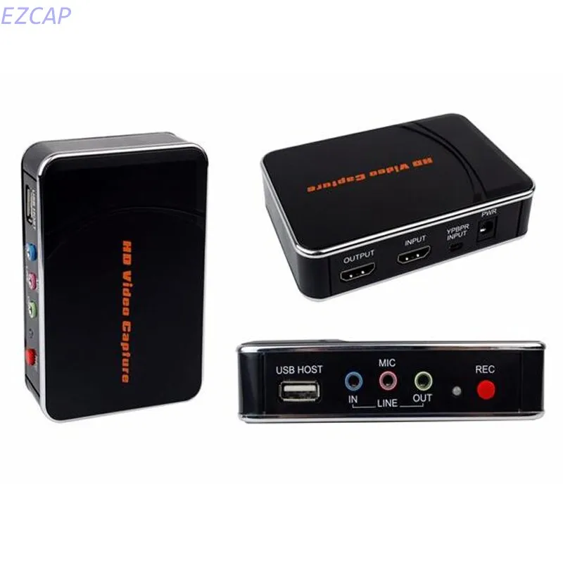 

HDMI Audio Video Game Capture Box HDMI YPbPr Recorder One-clink Record Into USB Flash For XBOX 360/One PS3 For WII U 1080P Rec