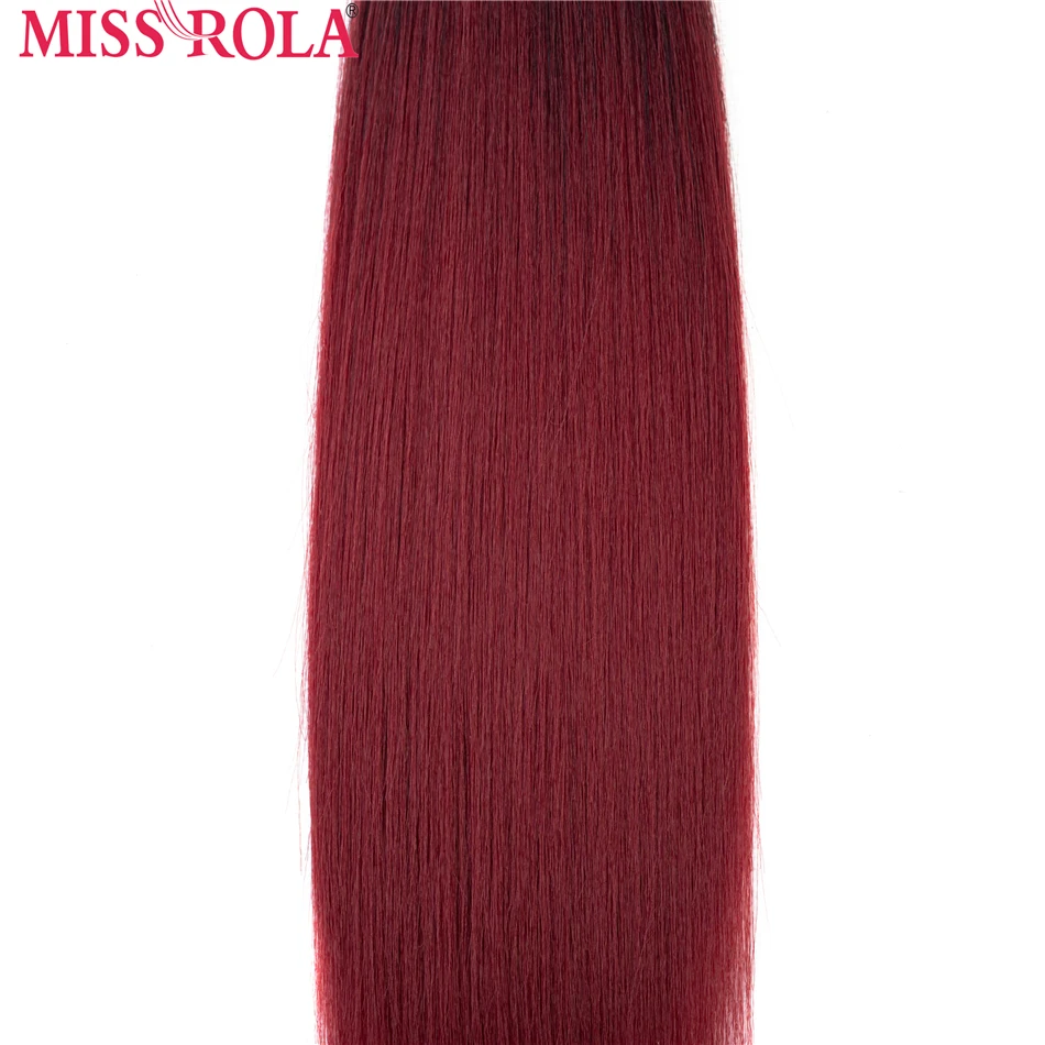 Мисс Рола Синтетические прямые волосы уток покраска методом Омбре волос 8-14 дюймов 4+ 1 шт./уп 200g T1B/27 плетение пучки волос с бесплатной