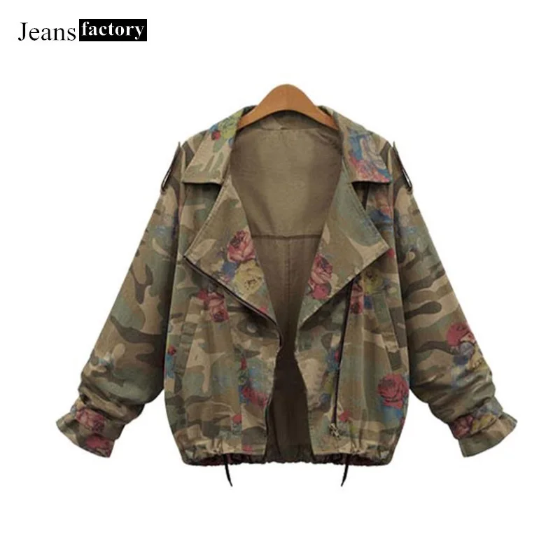 

Spring autumn Jacket Women Batwing-Sleeve coat Camouflage Print Loose Tops short bomber jacket veste femme Plus Size 4XL Clothes