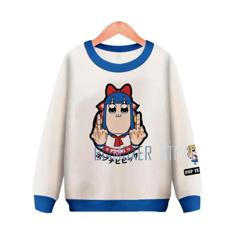

POP TEAM EPIC Poputepipikku Popuko Pipimi Hoodie Sweater Anime Tops Unisex