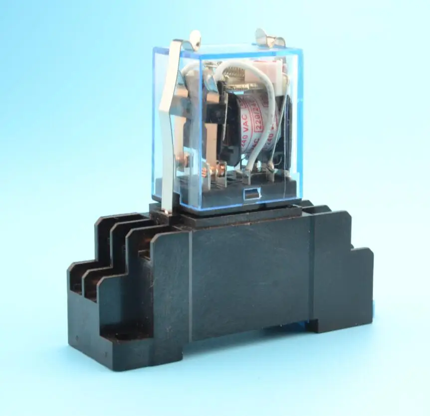 5pcs my2 LED illuminated relay MY2NJ DPDT relay switch 8 pins my2n