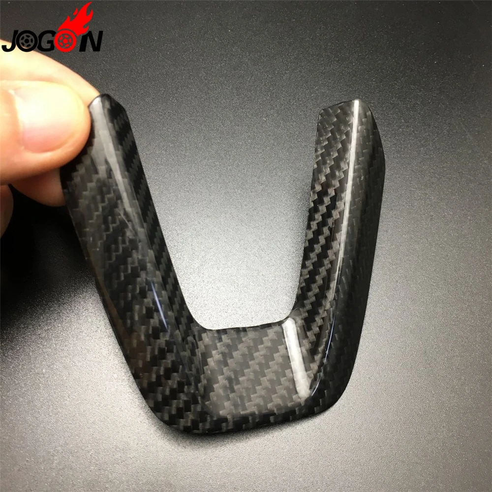 

For Mazda CX-5 CX5 CX-9 CX9 2017 2018 Car Steering Wheel Under Cover U Type Trim Real Carbon Fiber