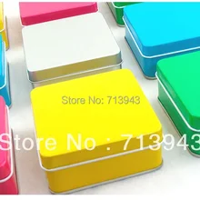Размер: 75x75x32 мм/красочная квадратная подарочная жестяная коробка/металлическая коробка для конфет/5 цветов жестяная коробка/Пищевая жестяная банка/контейнер для еды