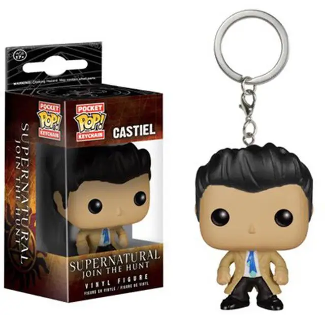 Castiel Funko Pop брелок Сверхъестественное Dean Castiel Sam фигурка игрушки - Цвет: Castiel