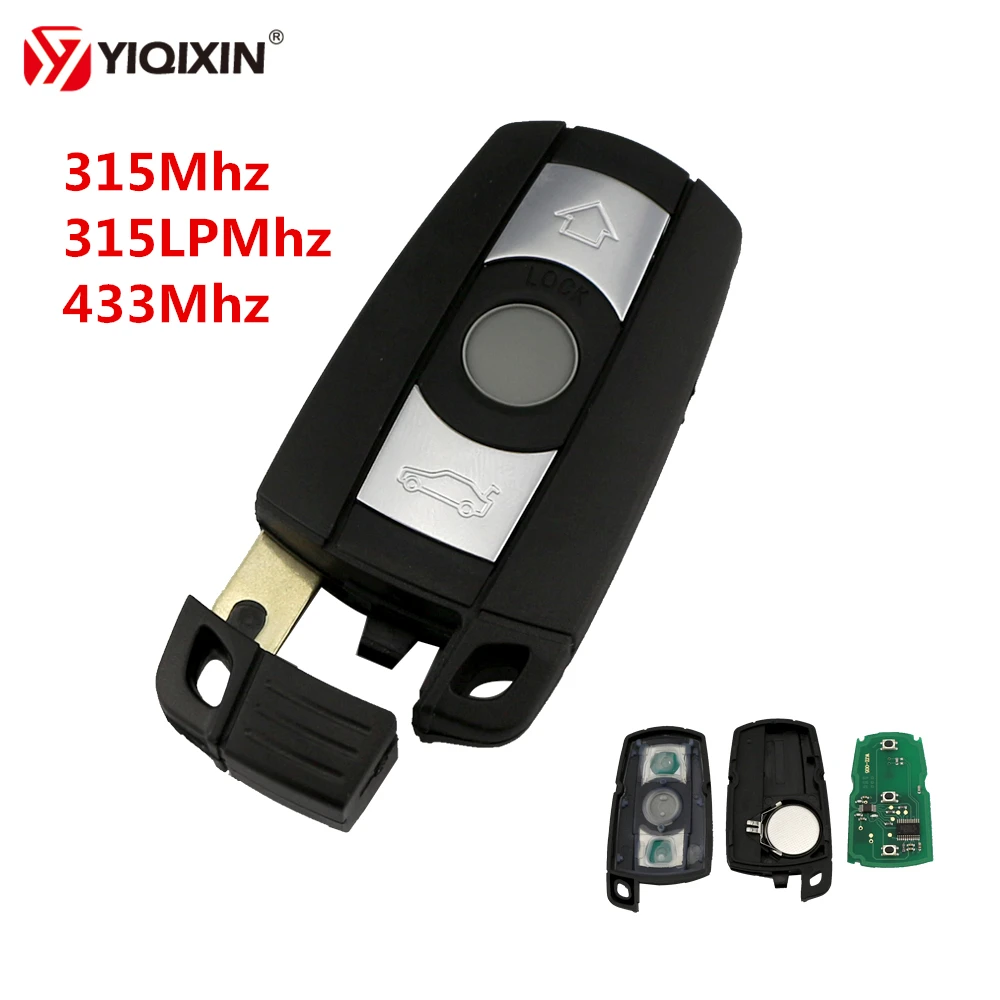

YIQIXIN 315/315LP/433/868Mhz 3 Buttons Remote Smart Car Key For BMW CAS3 X1 X6 Z4 1/3/5/7 Series Keyless Entry ID46 PCF7945 Chip
