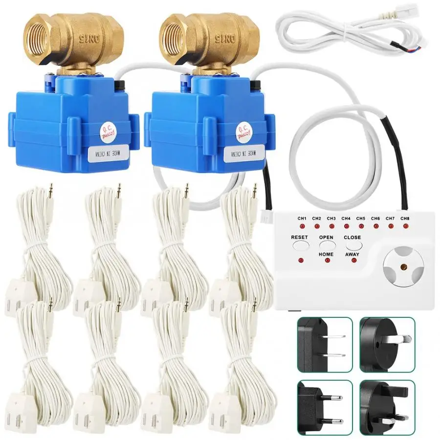 

water detector Smart Water Leakage Detector Alarm Alert Auto Shut Off Valve Home Security System DN15 leak detector