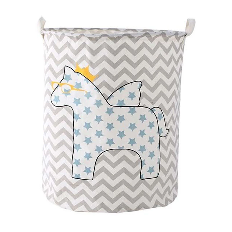 1* Waterproof Foldable Kids Toy Storage Basket Dirty Clothes Home Organizer 40*50CM 4 Styles