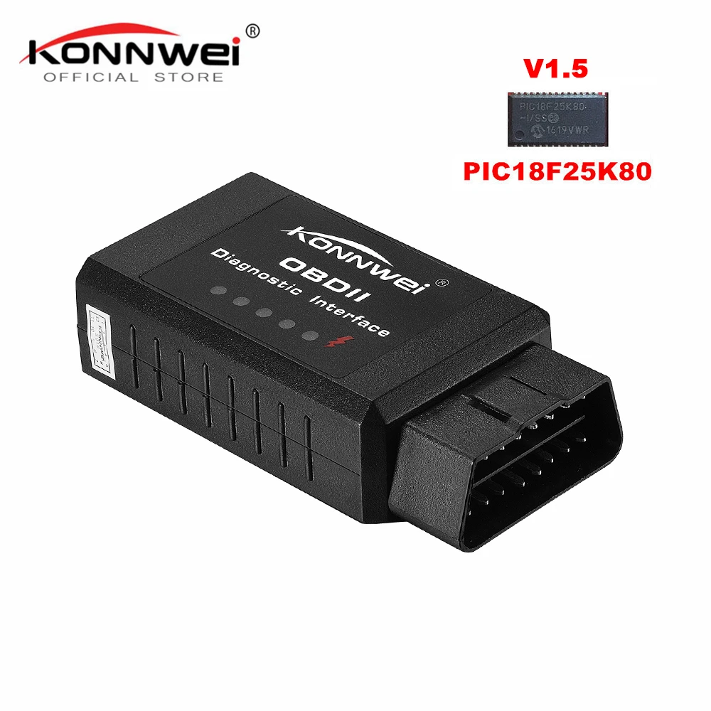 

Original V1.5 elm327 Bluetooth Adapter Pic18f25k80 EML327 OBD2 1.5 for Android PC works with FORSCAN ELM 327 OBD2 1.5 in Russian
