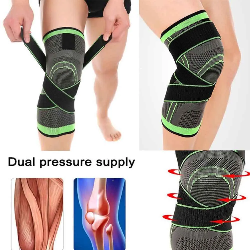 HEYME наколенник компрессионный коленный рукав с регулируемым ремешком для облегчения боли Meniscus слеза артрит уход за костями A