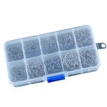 2017 3# -12# Carbon Steel Fishing Hook Fishhooks Durable Head Fishing Hooks with Hole Carp Fishing Tackle Box 500 Pcs/Lot